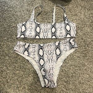 SHEIN snake print bikini